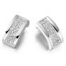 0.55cts 2 Row Princess Diamond Stud Earrings 0.55cts 2 Row Princess Diamond Stud Earrings