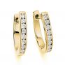0.33cts Channel Set Round Diamond Hoop Earrings In Yellow Gold 0.33cts Channel Set Round Diamond Hoop Earrings In Yellow Gold