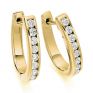 0.55cts Channel Set Round Diamond Hoop Earrings In Yellow Gold 0.55cts Channel Set Round Diamond Hoop Earrings In Yellow Gold