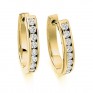 0.76cts Channel Set Round Diamond Hoop Earrings In Yellow Gold 0.76cts Channel Set Round Diamond Hoop Earrings In Yellow Gold