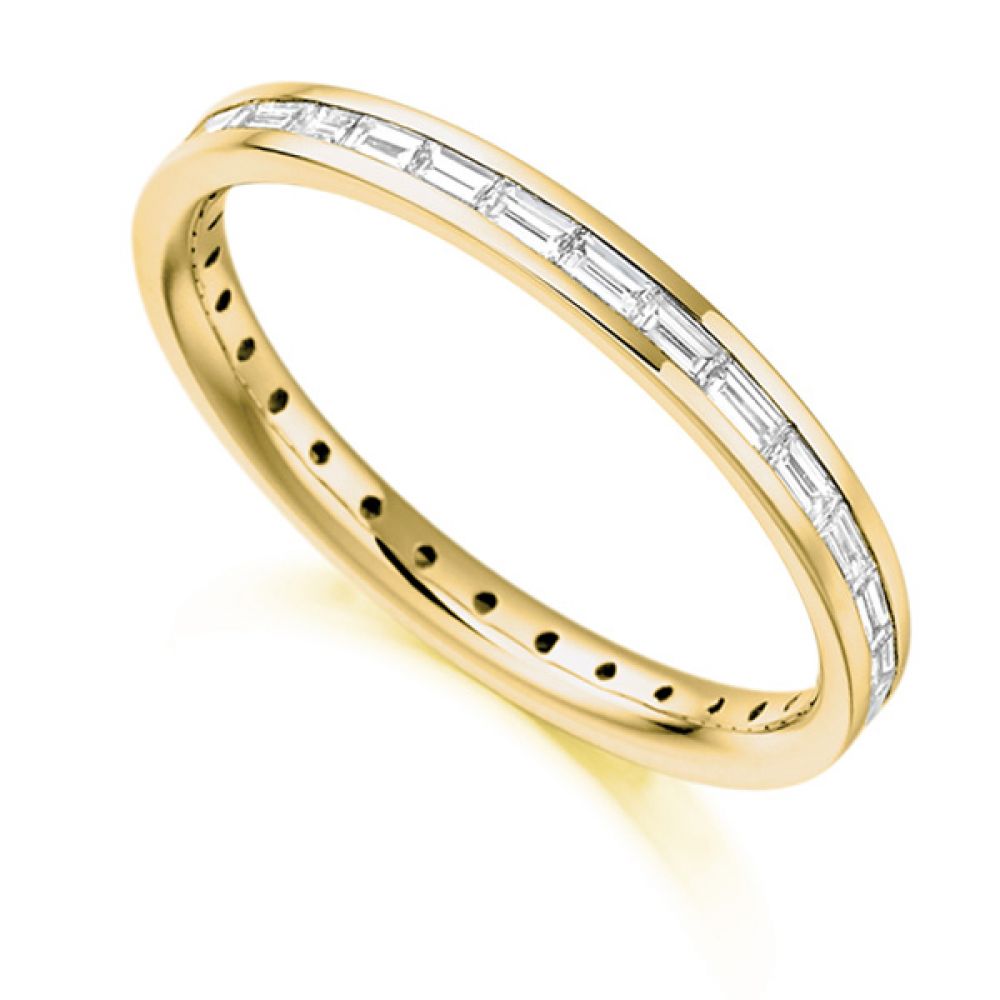 0.60cts Baguette Cut Diamond Full Eternity Ring In Yellow Gold 0.60cts Baguette Cut Diamond Full Eternity Ring In Yellow Gold