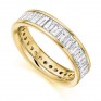 3 Carat Cross Set Baguette Diamond Full Eternity Ring In Yellow Gold 3 Carat Cross Set Baguette Diamond Full Eternity Ring In Yellow Gold