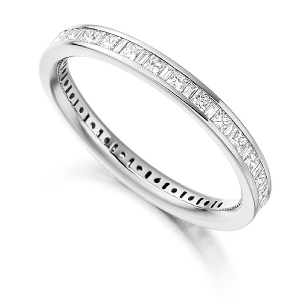 1 Carat Baguette and Princess Diamond Full Eternity Ring 1 Carat Baguette and Princess Diamond Full Eternity Ring