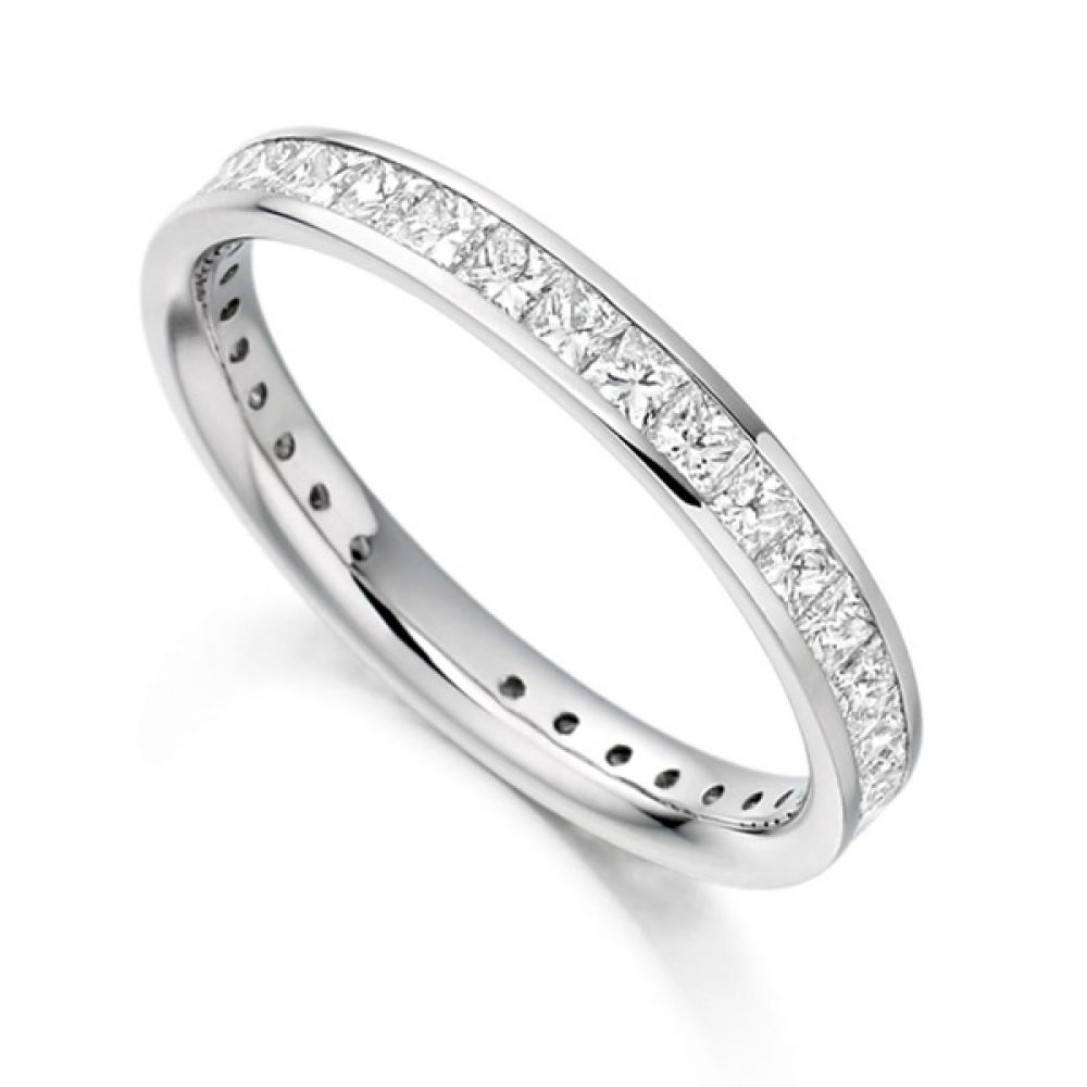 1.30cts Princess Cut Diamond Full Eternity Ring