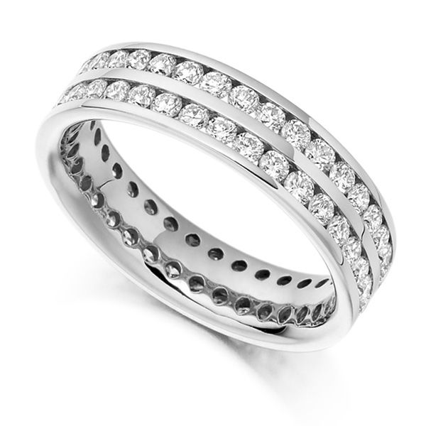 1.56ct Double Channel Full Diamond Eternity Ring Main Image