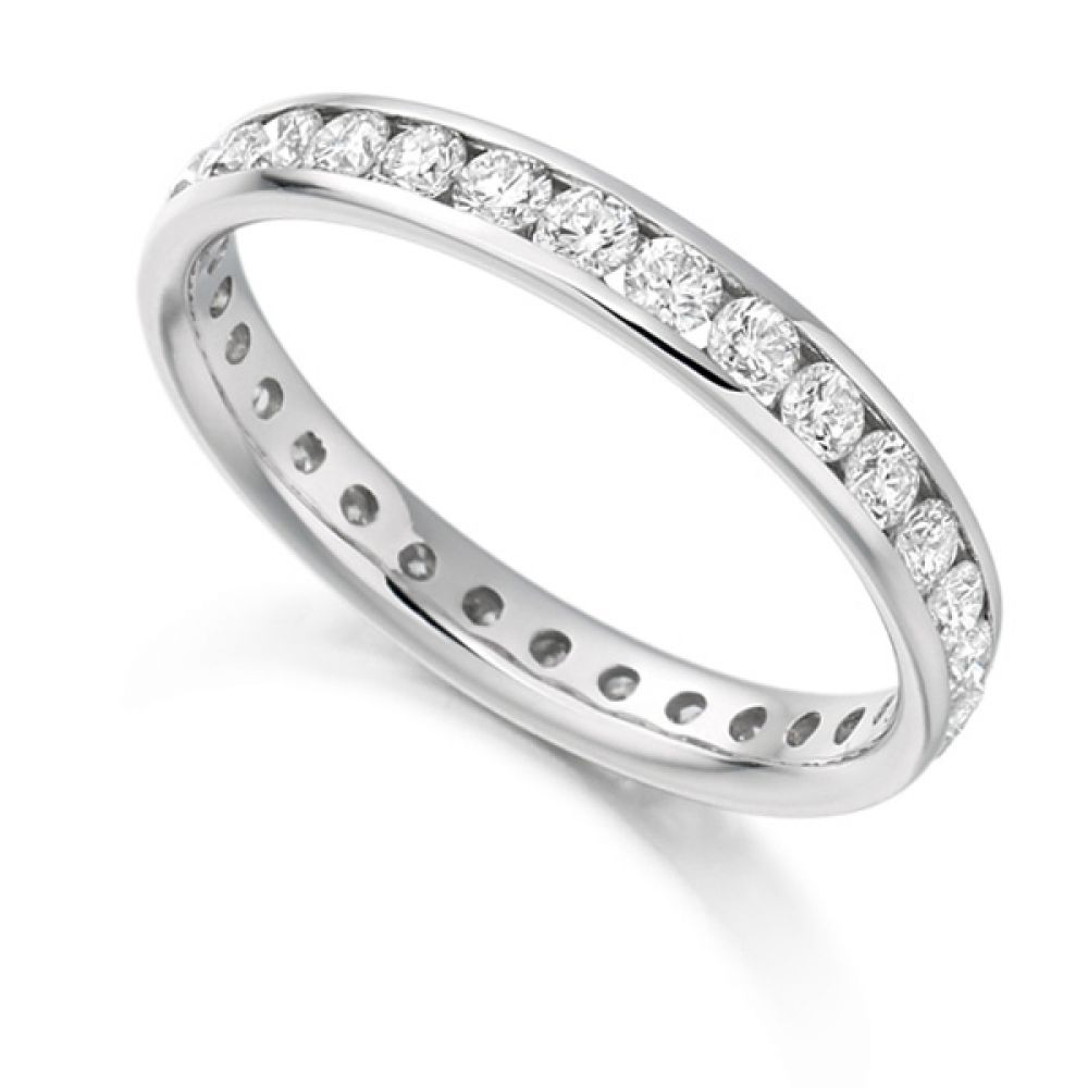 1 Carat Round Brilliant Full Diamond Eternity Ring