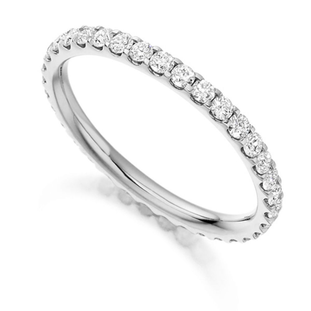 0.75ct Claw Set Full Diamond Eternity Ring