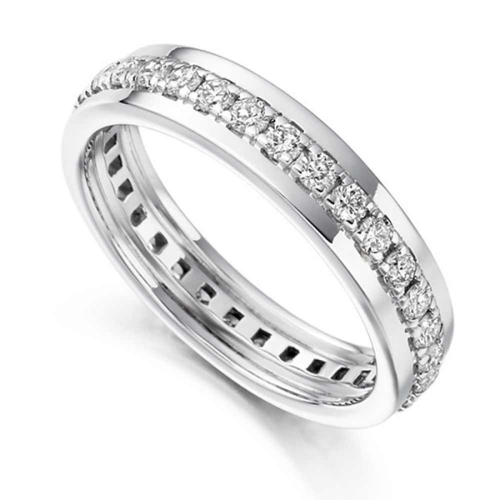 0.80cts Grain Set Full Diamond Eternity Ring