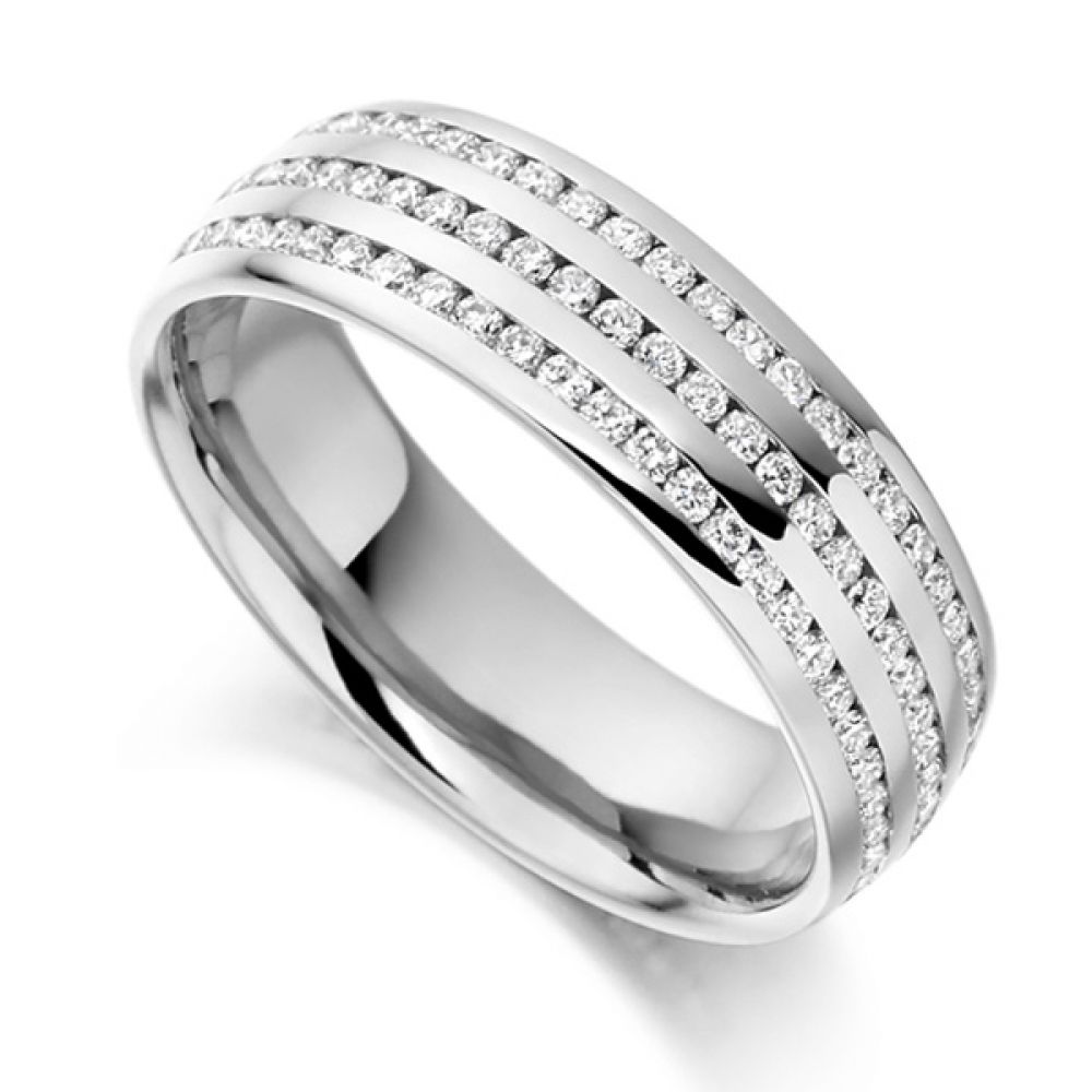 1 Carat 3 Row Channel Set Full Eternity ring