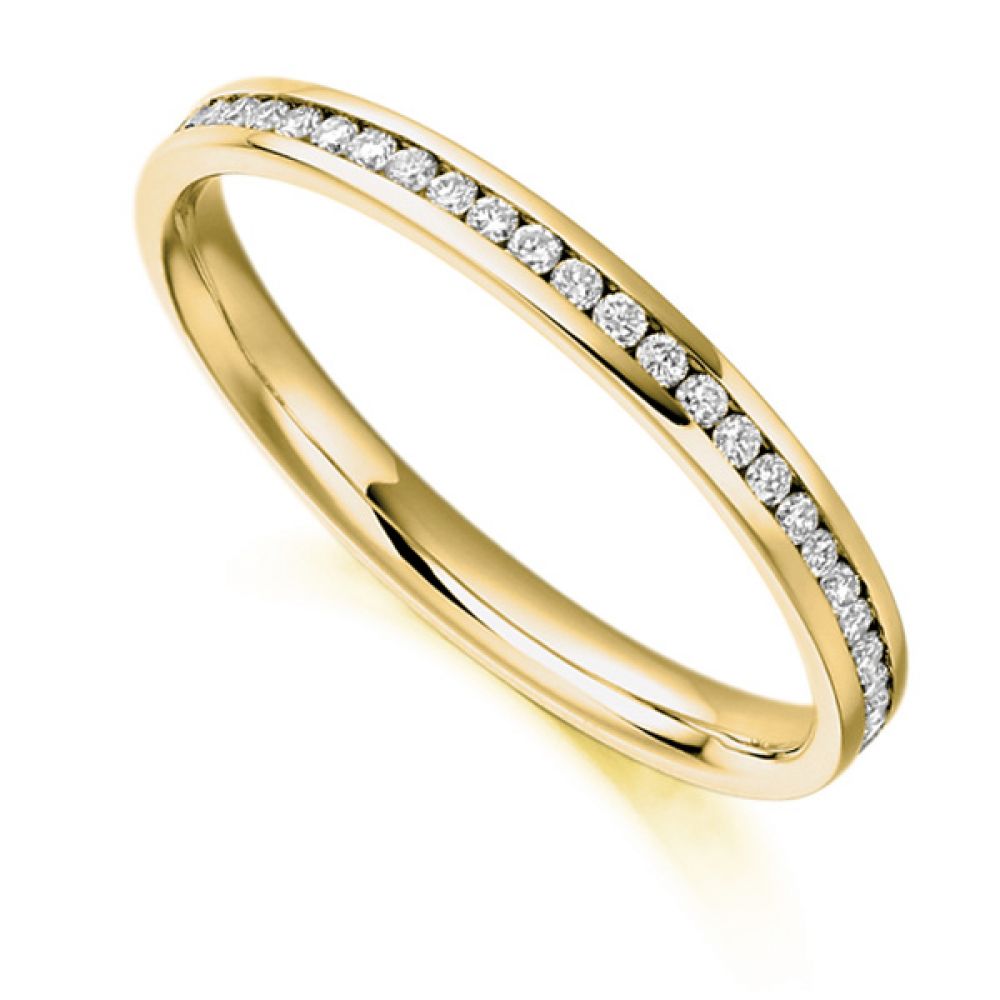 0.35cts Round Diamond Full Eternity Ring In Yellow Gold