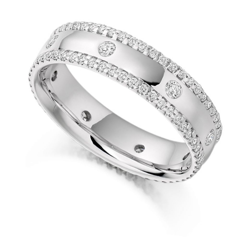 0.80ct Micro Pavé Flush Set Full Diamond Band