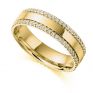 0.55cts Double Pavé Edge Full Diamond Eternity Ring In Yellow Gold 0.55cts Double Pavé Edge Full Diamond Eternity Ring In Yellow Gold