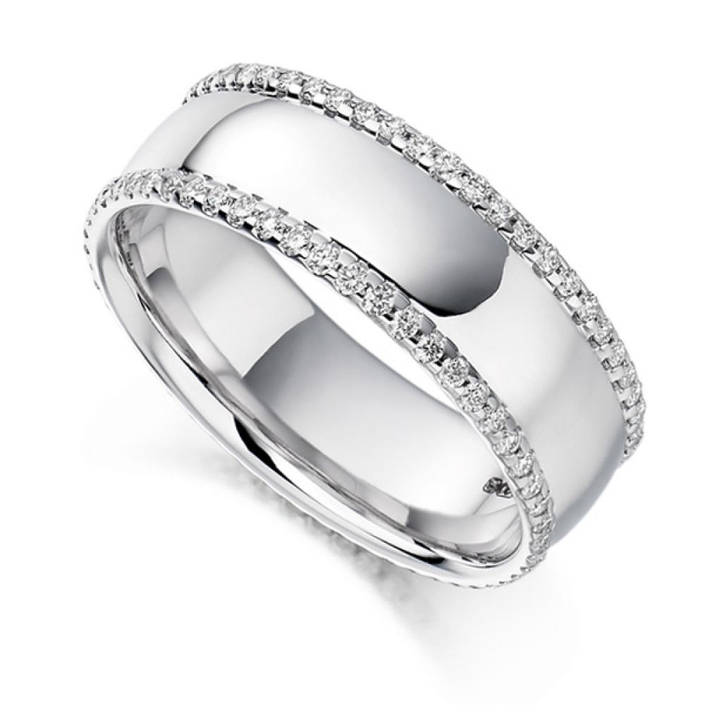 0.55cts Wide 6.8mm Diamond Edged Full Eternity Ring 0.55cts Wide 6.8mm Diamond Edged Full Eternity Ring