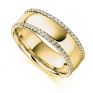 0.55cts Wide 6.8mm Diamond Edged Full Eternity Ring In Yellow Gold 0.55cts Wide 6.8mm Diamond Edged Full Eternity Ring In Yellow Gold