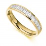 0.56cts Cross Set Baguette Half Diamond Eternity Ring In Yellow Gold 0.56cts Cross Set Baguette Half Diamond Eternity Ring In Yellow Gold