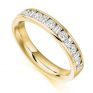 0.76ct Baguette & Round Diamond Half Eternity Ring In Yellow Gold 0.76ct Baguette & Round Diamond Half Eternity Ring In Yellow Gold