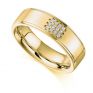 0.08ct Unisex 5.85mm Wide Diamond Set Ring In Yellow Gold 0.08ct Unisex 5.85mm Wide Diamond Set Ring In Yellow Gold