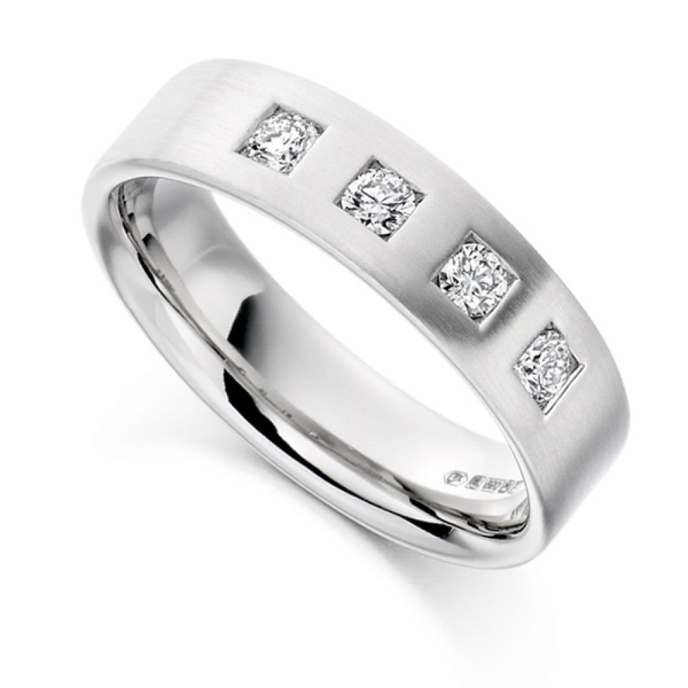 0.33cts Men's 4 Stone Diamond Wedding Ring 0.33cts Men's 4 Stone Diamond Wedding Ring