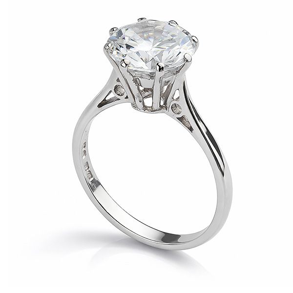 2.5 Carat 18ct White Gold CZ Ring Main Image