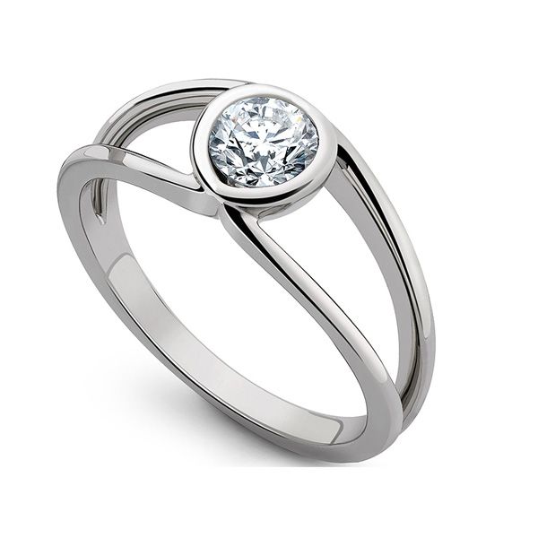 0.43ct Infinity Designed Engagement Ring Main Image