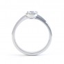 0.50cts 2 Stone Diamond Swirl Engagement Ring Front View 0.50cts 2 Stone Diamond Swirl Engagement Ring Front View