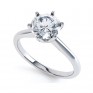 Six Claw Diamond Solitaire Engagement Ring - Perpective Six Claw Diamond Solitaire Engagement Ring - Perpective