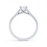 0.25cts four claw radiant cut diamond engagement ring side view 0.25cts four claw radiant cut diamond engagement ring side view