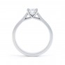 0.25cts four claw radiant cut diamond engagement ring side view 0.25cts four claw radiant cut diamond engagement ring side view