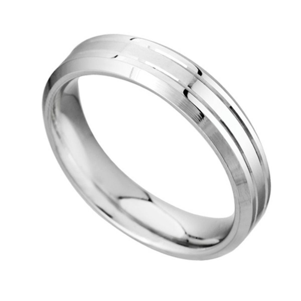 Men's 6mm Patterned Palladium Wedding Ring Men's 6mm Patterned Palladium Wedding Ring