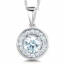 Modern Classic Round Diamond Halo Pendant Modern Classic Round Diamond Halo Pendant