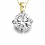 4 Claw Compass Set Round Solitaire Pendant In Yellow Gold 4 Claw Compass Set Round Solitaire Pendant In Yellow Gold