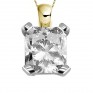 4 Claw Radiant Cut Diamond Solitaire Pendant In Yellow Gold 4 Claw Radiant Cut Diamond Solitaire Pendant In Yellow Gold