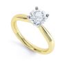 Perfect Four Claw Round Solitaire Engagement Ring In Yellow Gold Perfect Four Claw Round Solitaire Engagement Ring In Yellow Gold