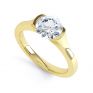 Round Solitaire Engagement Ring Chloe R1D006 Perspective Yellow Gold Round Solitaire Engagement Ring Chloe R1D006 Perspective Yellow Gold