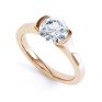 Round Solitaire Engagement Ring Chloe R1D006 Perspective Rose Gold Round Solitaire Engagement Ring Chloe R1D006 Perspective Rose Gold