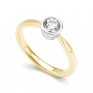 Bezel Set Round Diamond Solitaire Engagement Ring In Yellow Gold Bezel Set Round Diamond Solitaire Engagement Ring In Yellow Gold