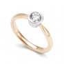 Bezel Set Round Diamond Solitaire Engagement Ring Rose Gold Bezel Set Round Diamond Solitaire Engagement Ring Rose Gold