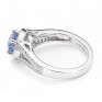 Vintage pale blue sapphire and diamond Gatsby ring Vintage pale blue sapphire and diamond Gatsby ring