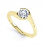 Zoe engagement ring, perspective view in yellow gold Chloe engagement ring yellow gold top view