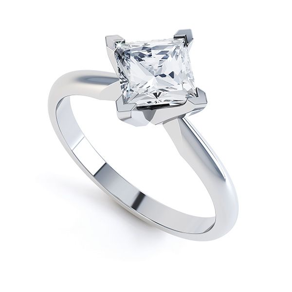 tiffany style princess cut engagement ring