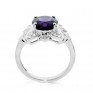 Ornate Amethyst & Diamond Floral Cluster Ring Front View Ornate Amethyst & Diamond Floral Cluster Ring Front View