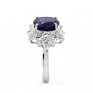 Ornate Amethyst & Diamond Floral Cluster Ring Side View Ornate Amethyst & Diamond Floral Cluster Ring Side View