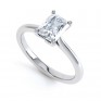 Classic 4 Claw Emerald Cut Diamond Solitaire Classic 4 Claw Emerald Cut Diamond Solitaire