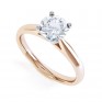 Harmony modern four claw diamond solitaire engagement ring front view rose gold Harmony modern four claw diamond solitaire engagement ring front view rose gold