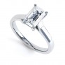 Modern 4 Claw Emerald Cut Diamond Engagement Ring Modern 4 Claw Emerald Cut Diamond Engagement Ring