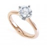 Lotus 4 Claw Compass Set Engagement Ring In Rose Gold Lotus 4 Claw Compass Set Engagement Ring In Rose Gold