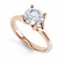 Split shoulder solitaire engagement ring Paris, perspective rose gold Split shoulder solitaire engagement ring Paris, perspective rose gold
