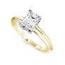 Ultramodern 4 Claw Emerald Diamond Solitaire Yellow Gold Ring Ultramodern 4 Claw Emerald Diamond Solitaire Ring In Yellow Gold