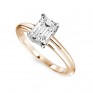 Ultramodern 4 Claw Emerald Diamond Solitaire Rose Gold Ring Ultramodern 4 Claw Emerald Diamond Solitaire Rose Gold Ring
