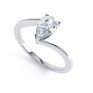 R1D068 Perspective, Pear shaped Twist Engagement Ring, White Gold R1D068 Perspective, Pear shaped Twist Engagement Ring, White Gold